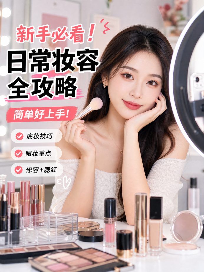 少女萝莉美妆视频教程-日常妆容全攻略